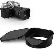 Haoge Metal Square Lens Hood for Fujifilm XF 16-50mm F2.8-4.8 R LM WR,Fujinon XF 33mm F1.4 R LM WR, Fuji XF 23mm f/1.4 R LM WR lens,with a Hood Cap on XT5 XT4 XT50 XH2 Camera