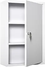 Bathroom Cabinet,Wall Cabinet, TaoHFE Bathroom Wall Cabinet with 2 Adjustable Doors, Over The Toilet Storage, White Wall Mounted for Bathroom, Laundry Room, Kitchen