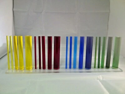 Coloured Acrylic Rod Round Tinted Perspex Circular Bar 100mm to 400mm Long
