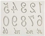 Number Alphabet Pattern Silicone Mold Easy to Clean, Safe for Microwave or Oven, Suitable for Making Candles Cakes Bread Chocolate Fondant and More Rounded Corners and Non Stick