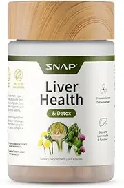 SNAP Supplements Liver Health Support Supplement, Natural Liver Cleanse Detox and Repair, 60 Count