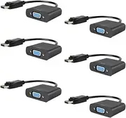 DP to VGA, 6 Pack Gold-Plated DisplayPort to VGA Adapter (Male to Female) for Computer, Desktop, Laptop, PC, Monitor, Projector, HDTV, Chromebook, Raspberry Pi, Roku, Xbox and More - Black