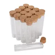 50pcs 13ML Glass Tubes with Cork 18x80mm Test Tubes Glass Jars Glass Bottles