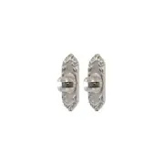 Alno A8550-SN Ribbon & Reed Bath Glass Shelf Brackets Only Satin Nickel