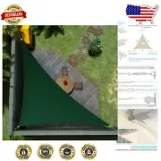 Durable Green Triangle Shade Sail 5' x 8' x 9.4' - 3- Assurance Included