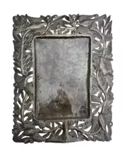 Handcrafted Haitian Metal Art, Metal Tree of Life Tray, Charcuterie Board