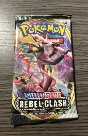 (1) Pokemon TCG Sword & Shield Rebel Clash Booster Pack Sealed