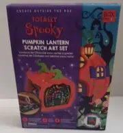 Box Candy Totally Spooky Pumpkin Lantern Scratch Art Set Kids