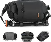 [TARION] 6L Camera Messenger Bag - Crossbody Camera Sling Bag with Adjustable Padded Strap & Removable Dividers & Expandable Pocket for Photographer XProber