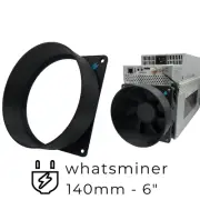 140mm to 6 Inch - Fan Shroud Adapter Crypto ASIC Miner Silencer Whatsminer M50S