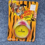 Vintage 1980s Toy Ja-Ru Big Safari Animal Bangle Bracelet Giraffe Red Yellow