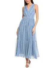 Taylor Embroidered Chiffon Maxi Dress