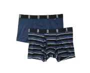 2 x Mens Bonds Everyday Super Comfy Trunks B For Bonds Navy/ Black Underwear