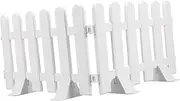 Homoyoyo 2pcs Garden Picket Fence White Decorative Yard Border for Landscape Garden Edging Fence Christmas Tree Decorations