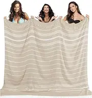 Turkish Beach Towel, Large Beach Towel Blanket, Portable Yoga Mat, Outdoor Picnic Accessories, Quick Dry Towels Suitable for Bath, Hostel Travel, Gym, Exercise (Camel, 182 * 182 CM)