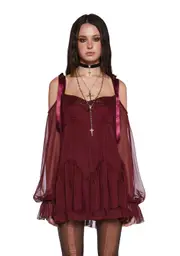 [Current Mood] Whirlwind Radiance Mini Dress - Red