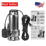 Stainless Steel 4250 GPH Water Pump with Float Switch – 1.5HP Heavy-Duty Power