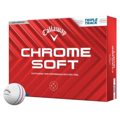 Callaway Chrome Soft Triple Track Golf Balls 1 Dozen White NEW
