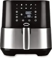 Auspure Kitchen Premium Digital Air Fryer XXL 5.5L 1.8Kg Capacity, Stainless Steel, Touchscreen with 10 Presets, Aus-Fry550 (Black) (Renewed)
