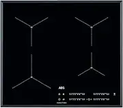 AEG IAE64411FB Induction Hob, Series 7000, 4 Cooking Zones, 60cm, Boil Sensor, Hob2Hood Function, Built-In Hob Timer, Assisted Cooking Sensors, Control Lock, Black