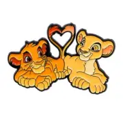The Lion King enamel pin - Simba & Nala tail Heart - Free AU Post - AU Stock