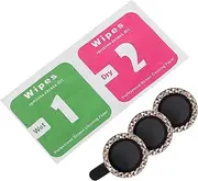 LABRIMP Mobile Phone Lens Film Compatible Lens Protector Lenses Camera Lens Rhinestone Phone Lens Film Rear Camera Cover Shiny Camera Protector Phone Lens Cover Tempered Glass Golden