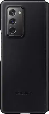 Samsung Galaxy Z Fold 2 Case Leather Back Defense Drop-Tested Black Slim Cover