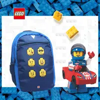 在飛比找有閑購物優惠-LEGO丹麥樂高雙隔層背包-表情符號藍色 10072-200