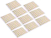jojofuny 10 Sheets Gold Star Stickers for Self Adhesive Five Pointed Star Reward Labels for and Office Use Bright and Safe Design