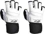 Karate Gloves – Half Finger MMA Boxing Gloves for Boxing Bag Gloves Black and White Karate Gloves Shock Eliminate KiSparring Gloves for Men and Women