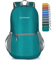 Ultra Lightweight Hiking Backpack 20L - Packable Lake Green Daypack Backpacks