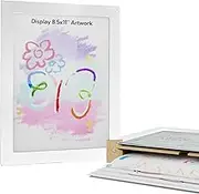 [2-Pack] KRINGSIA Kids Art Frames, 8.5x11 Kids Artwork Frames Changeable, Black Artwork Display Storage Frame for Wall, 3D Arts, Crafts, Children Drawing, Portfolio, Both Hanging or Standing, Holds