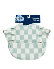 [Big Softies] Recycled Check Frill Bibs in Sage