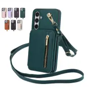 Zipper Leather Card Slot Phone Case For Samsung A72 A73 A55 A54 A13 A14 A53 A15