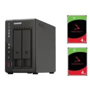 QNAP 253E 2-Bay 8GB NAS With 2X 4TB NAS HDD Bundle [BDLQNP253E41]