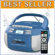 9-in-1 Bluetooth Boombox CD & Cassette Player - Portable Audio Experience