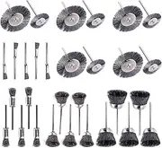 30Pcs Wire Wheel Brushes M K Remove Burrs Rust Metal Non-Metal Surface Polishing Derusting 30Pcs 30Pcs