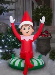 The Elf on the Shelf Snow Much Fun Christmas Inflatable Yard Decor Airblown, 36"