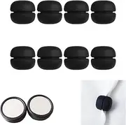 [FJLYZL] 8pcs Magnetic Hijab Pins,Small Hijab Magnets Multi-Purpose No-Snag Scarf Clasp Pinless Brooch for Women Men Shawl Scarves Clothes Curtain Shower Curtain (Black)