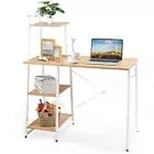 Computer Desk Laptop Workstation Writing Study Table Home Office Desk w/Shelves