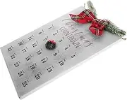 Cabilock Rustic Farmhouse Calendar Wooden Holiday Sign for Home Decor for Family Activities and Festive Celebrations