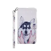 Husky Pattern Colored Drawing Horizontal Flip Leather Case for Galaxy S9, with Holder & Card Slots & Wallet & Lanyard