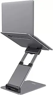 Ergonomic Laptop Stand, Adjustable Height Laptop Riser (2.1" to 13.8") Compatible with MacBook Air Pro, Dell XPS, Lenovo More 1017" Laptops,Black