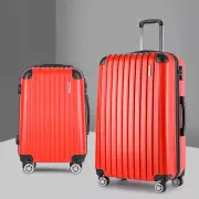 Wanderlite 20-28 Inch Luggage 2Set with TSA Lock Spinner Carry On Hard Shell Tra