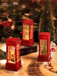 在飛比找樂天市場購物網優惠-聖誕節裝飾品聖誕老人樹發光氛圍小夜燈風燈場景布置桌面擺件道具