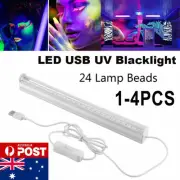 24 LED UV Blacklight Strip Tube Light Bar Club Halloween Party USB Lamp Decor AU
