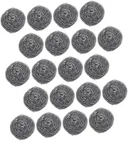 Gatuida 20pcs Dishwashing Brush Steel Wool Kitchen Scrubbers for Dishes Dishwasher Tablets Dishwashing Brush Dish Wand Power Scrubber Electric Liquid Wire Scourers Silver Stainless Steel