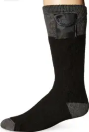 TERRAMAR Battery Heat Socks BLACK SZ L Men's 9-12 Womens 10-13 Wool Blend NWT