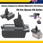Battery Adapter for Makita Milwaukee 18V Battery Convert to Dyson V6 SV09 Series