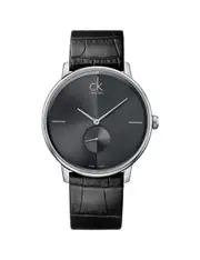 Calvin Klein Gent's Stainless Steel Leather Strap Quartz Watch K2Y211C3 - Water Resistant, 41mm Case, Swiss Made, Official Box